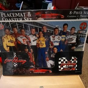 NEW Coca Cola Nascar Racing Family 8 pc set Placemats & Coasters